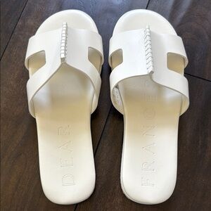 Dear Frances Bari Slide Sandals Minimalist Design